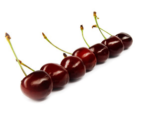 Cherry isolated. Cherry on white background. With clipping path.