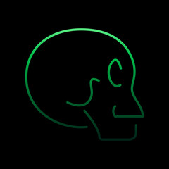 Skull, organ nolan icon. Simple thin line, outline vector of Human organ icons for ui and ux, website or mobile application