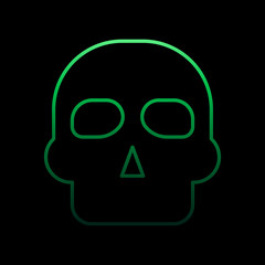 Skull, organ nolan icon. Simple thin line, outline vector of Human organ icons for ui and ux, website or mobile application