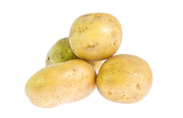potatoes isolated on white background