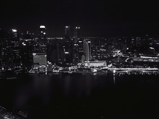 Obraz na płótnie Canvas Illuminated City At Night