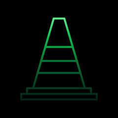 traffic cone nolan icon. Simple thin line, outline vector of motor sports icons for ui and ux, website or mobile application