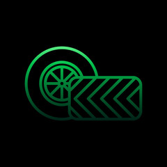 tires nolan icon. Simple thin line, outline vector of motor sports icons for ui and ux, website or mobile application