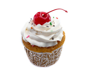 cupcakes isolated on white