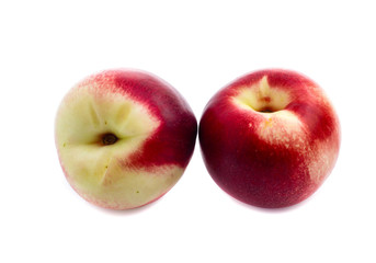 nectarines isolated on white background