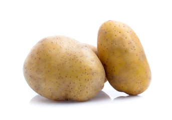 potatoes isolated on white background