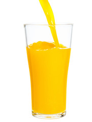 clipping path orange juice isolated on white background
