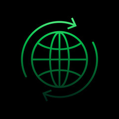 global nolan icon. Simple thin line, outline vector of online shopping icons for ui and ux, website or mobile application