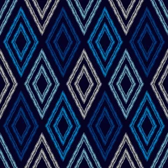 Tapeten Rauten. Gemusterte Textur. Ethnische Boho-Ornament. Nahtloser Hintergrund. Vektorillustration für Webdesign oder Druck. © lazininamarina