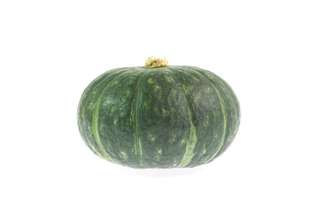 Green pumpkin isolated on the white background