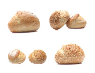 bread isolated on a white background (set  mix   collection)