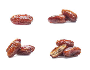 date plam isolated on white background (set  mix   collection)