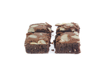 Brownie isolated on white