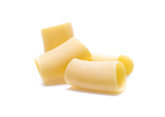 dry Italian pasta isolated on white background