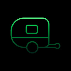 trailer line nolan icon. Simple thin line, outline vector of camping icons for ui and ux, website or mobile application