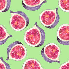 Seamless Watermelon Pattern in Watercolor style Watercolor Pattern