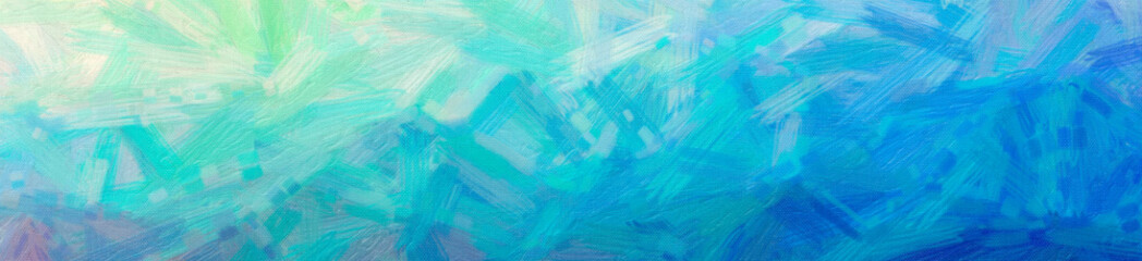 Abstract illustration of blue and green Bristle Brush Oil Paint background