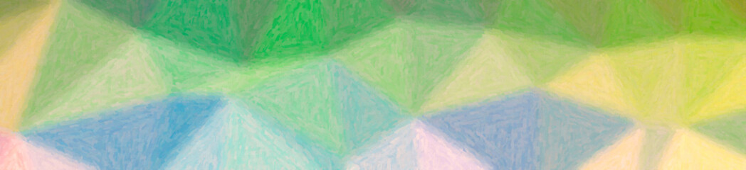 Abstract illustration of blue, green, purple, yellow Impasto background