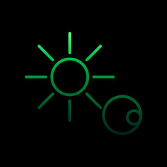 Obraz premium eclipse of the sun line nolan icon. Simple thin line, outline vector of camping icons for ui and ux, website or mobile application
