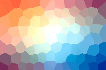 Abstract illustration of blue, red, green and yellow Big Hexagon background