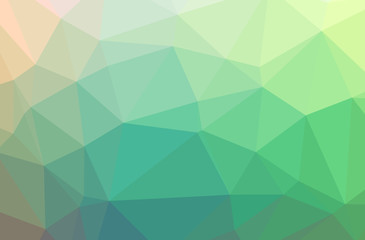 Illustration of abstract Green, Yellow horizontal low poly background. Beautiful polygon design pattern.