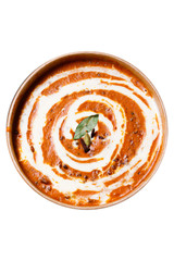 Indian food on a white background, photo for menu