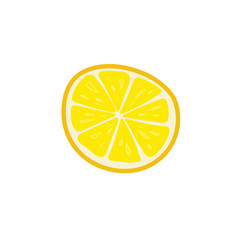 Lemon. Tropical summer fruit isolated on a white background. Citrus in hand drawn style. Scandinavian nordic design for fashion or interior or cover or textile or background.