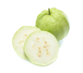 Fresh guava isolated on a white background