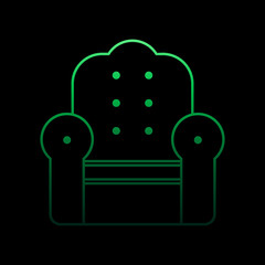 armchair nolan icon. Simple thin line, outline vector of Furniture icons for ui and ux, website or mobile application