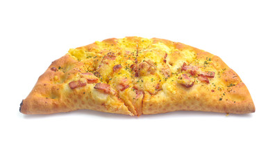Pizza  puff isolated on a white background