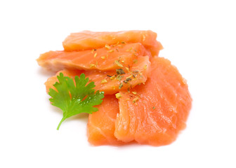 salmon  isolated on white background