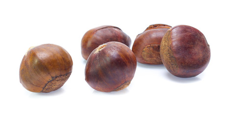 Chestnuts  isolated on white background