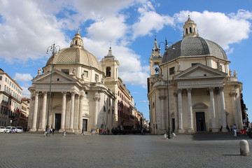 Piazza del Popolo  rome city center italy 