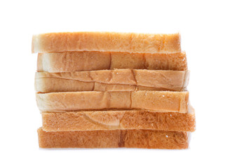 sliced bread isolated on white background
