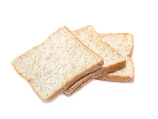 sliced bread isolated on white background
