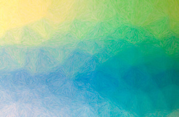 Abstract illustration of blue, green, yellow Impasto background