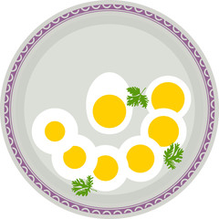Boiled Eggs In Plate
