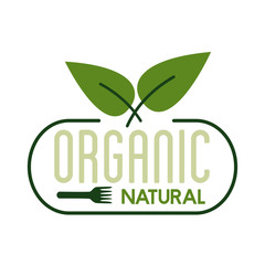 organic nature lettering flat style icon