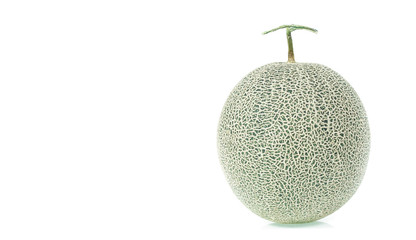 green melon isolated on white background