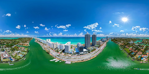 Intracoastal - Miami Beach 360 aerial panorama
