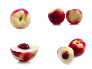 set of Peach isolated on white