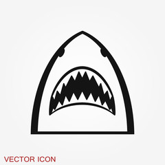 Shark icon. Sea and Ocean Animal symbol isolated on background.