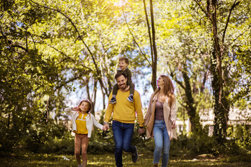 Fototapeta premium Enjoying the outdoors together.