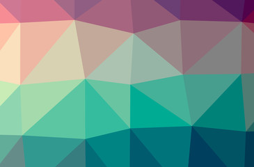 Illustration of abstract Blue, Green horizontal low poly background. Beautiful polygon design pattern.