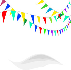 Fototapeta premium Bunting Flags, Celebration, Party Decoration Item