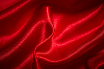 Plakat Valentines Day Background, Valentine Heart Red Silk Fabric, Wedding Love - Image