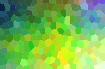 Fototapeta na wymiar Abstract illustration of green, blue and purple bright middle size hexagon background.
