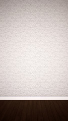 Concept or conceptual vintage or grungy brown background of natural wood or wooden old texture floor and concrete wall for contrast. A 3d illustration metaphor for time, material, solitude or rust