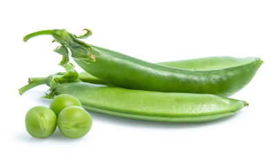 green Pea vegetable isolated on white background