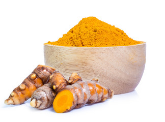 turmeric isolated on white background